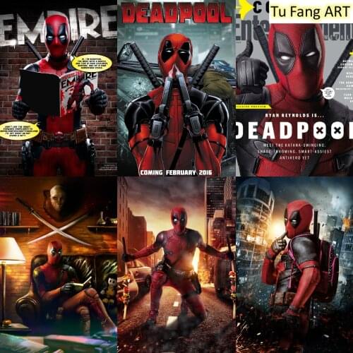 Canvas Painting Marvel Superhero Movie Deadpool 2 Wall Art Posters and Prints Pictures for Living Kids Nordic Room Decoration