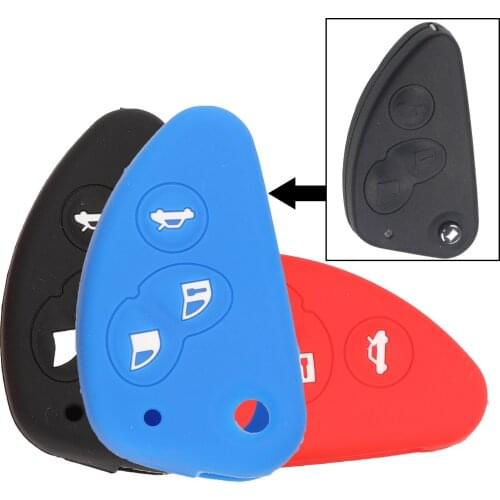 Kutery 10PCS Folding Remote Coloful Silicone Rubber Key Cover Case 3BTN For Alfa romeo 147 166 156 JTD TS GT Protect Replacement