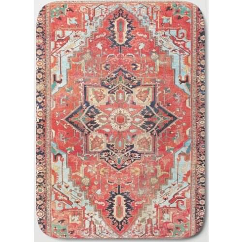 HOT Bathroom Rugs Heriz Azerbaijan Northwest Bath Mat Flannel Absorbent Non Slip Doormat Entrance Door Bath Room Mats Easter