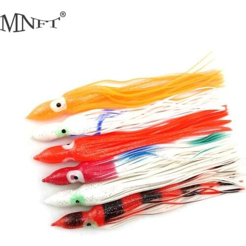 MNFT 2 Pcs/lot Octopus Lure Squid Jig Fishing Soft Lures Big Squid Bionic Bait Sea Fishing Tackle Random Mix Color 20-24cm