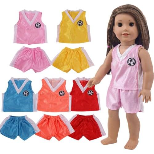 Fashion New Pattern Popular Sportswear Suit Fit 18 Inch American&43cm Baby New Born Doll Clothes Accessories,Girls Toys