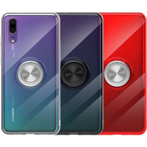 Soft Transparent Case For Huawei P30 Pro Case Huawei P30 Phone Case For Huawei P30 Lite Cases Cover Ring Magnetic Silicone Funda
