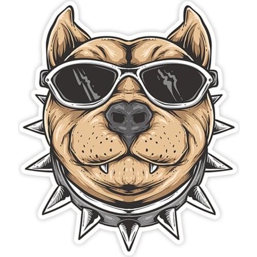S40254# Various Sizes PVC Decal Pitbull Cool Car Sticker Waterproof on Bumper Rear Window Laptop Refrigerator Toilet