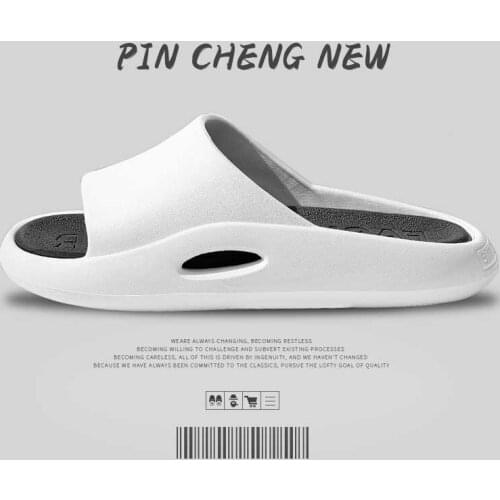 Summer Casual Men Slippers Outdoor Shoes EVA Quality Slides Women Flip Flops Thick Sole Anti-slip Beach Pool Sandals Indoor Bath