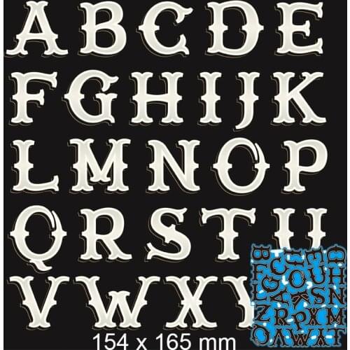 Cutting Dies Letter New Metal Stencils DIY Scrap Booking Paper Cards Making Decoration 154*165mm