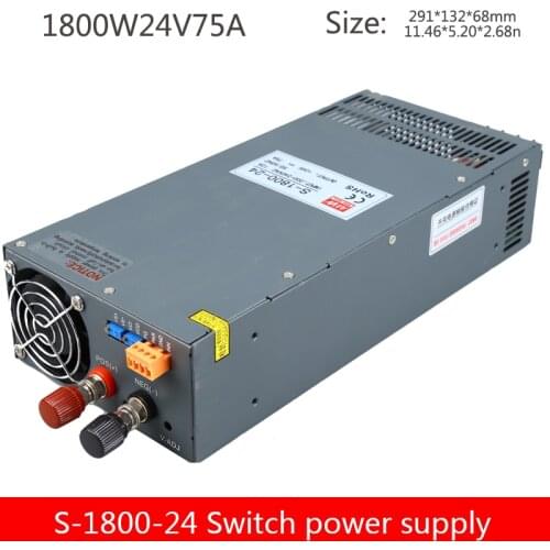 LED high power DC voltage regulator switching power supply S-1800-24 industrial control monitoring 1800W transformer 24V75A