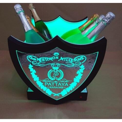 Ice Bucket LED Wine Bucket Charging Acrylic Champagne Beer Holder Bar Tools Decorations 7 Colors Flashing