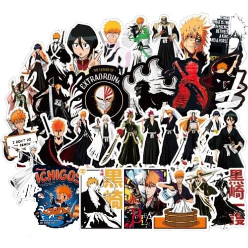 50pcs BLEACH Cartoon Stickers Waterproof Suitcase DIY Laptop Guitar Skateboard Toy Lovely Sticker