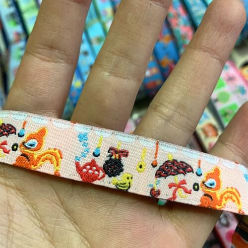 ZERZEEMOOY 5/8" 16 mm 5yards/lot Cartoon Polyester Woven Jacquard Ribbon Animals party KTZD19112540