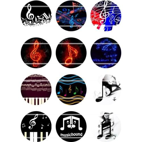 Handmade Colorful picture Round Glass Cabochons Refrigerator magnet for Necklace Decoration and Phone Chain Accessaries128