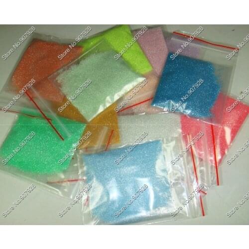 12Colors with Shining Silver Tints 1/128"(0.2MM)008 Size Nail Glitter Dust Powder for Nail Art Glitter Craft Decoration