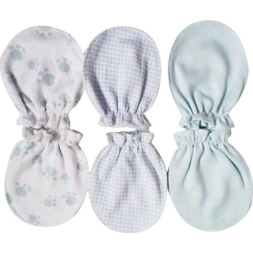 6 Pairs Baby Anti Scratching Gloves Newborn Protection Face Warm Baby Boy Girl Gloves 0-6 Month Cotton Scratch Infant Mittens