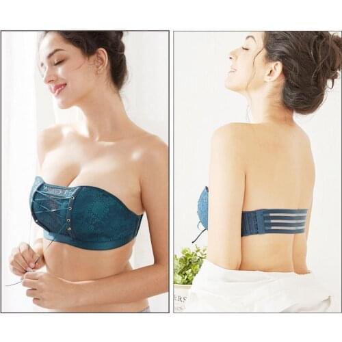 3Pcs Seamless Sexy Bras For Women Fashion Push Up Bra Wire Free Lingerie Strapless Drawstring Bra