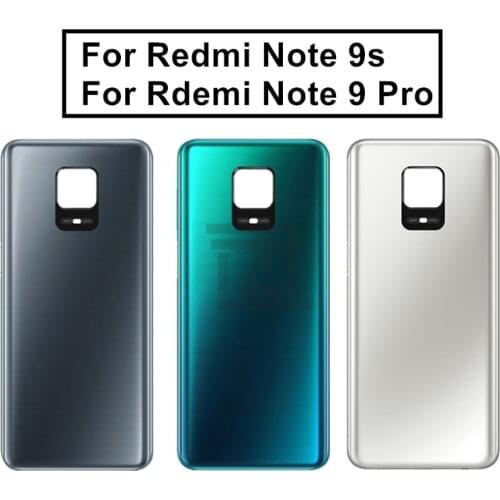 For Xiaomi Redmi Note 9s Battery Back Cover Rear Door Housing Side Key For Redmi Note 9 Pro Replacement Repair Spare Parts
