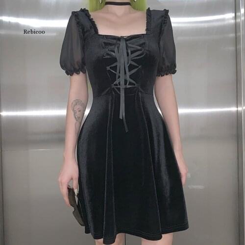 Elegant Club Party Night Pleated Dress Autumn Loose See-Through Mini Dress Mujer Retro Ruffle Slim Soft Leisure Dress