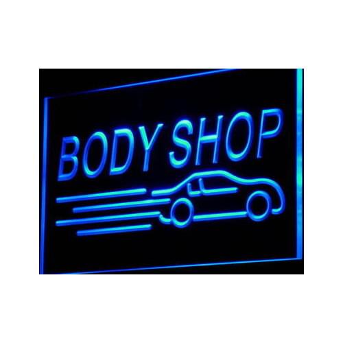 I821 Body Shop Auto Car Display NEW Decor Neon Light Light Signs On/Off Switch 20+ Colors 5 Sizes