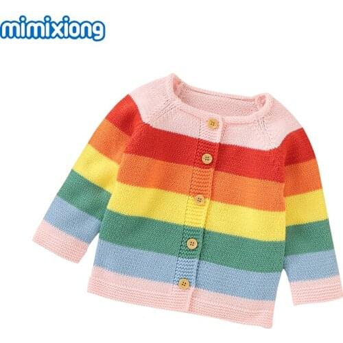 Spring Autumn Baby Knitted Sweaters Cardigans Casual Button Up Long Sleeve Infant Girls Jacket & Coat Winter Outerwear Knitwear