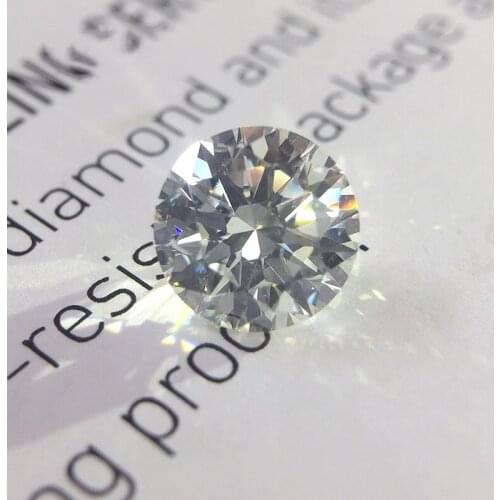 10mm Round Brilliant Cut moissanite 4ct IJ color Loose moissanite VVS1 Grade Ring earrings Jewelry Making Stone material