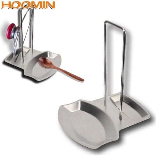 Kitchen Accessories Multifunctional Stainless Steel Soup Spoon Rests Holder Spoon Holder Stove Organizer Pan Pot Lid Rack Stand