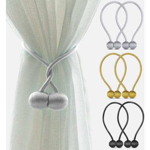 Magnetic Curtain Tieback Headset Style Curtain Holder Holdbacks Buckle Clips Curtain Rod For Home Decor Decoration Accessory
