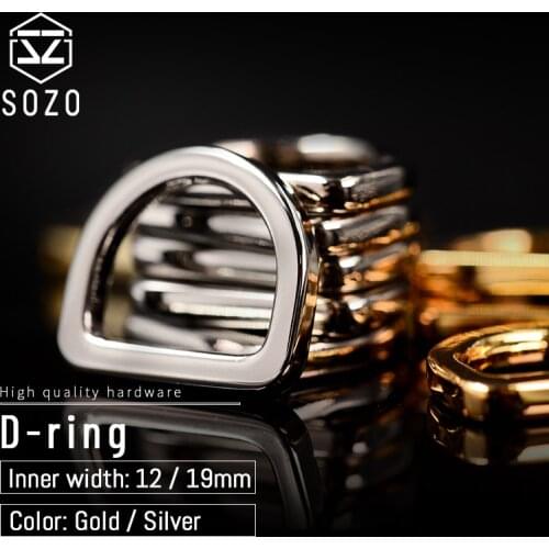 SOZO 10 Pcs Metal D ring Adjustable Buckle For Bags Backpacks Leather craft Hardware DIY Accessories 12mm/19mm