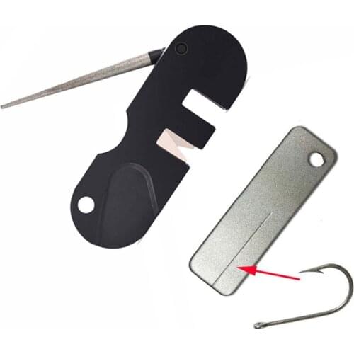 Mini Outdoors knife sharpener Portable Tungsten Ceramic Carbide Knife Whetstone Sharpen Fish Hook Pocket Diamond Tool camping