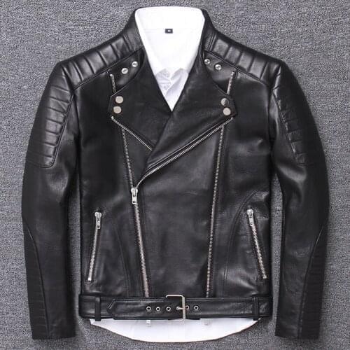 100% Genuine Leather Jacket Men Clothes 2020 Streetwear Moto Bilker Sheepskin Coat Man Korean Real Leather Veste Cuir Homme 003