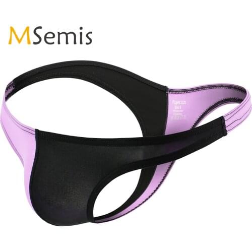 Mens Lingerie Low Waist Bottoms Bikini Swim Briefs Bulge Pouch Bikini Underwear Contrast Color Swimming Trunks Male Swimwear