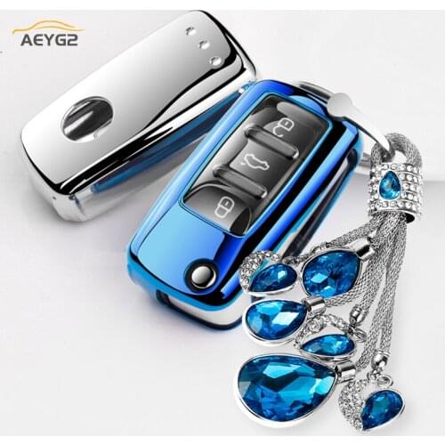 Soft TPU Car Remote Key Cover Case For Volkswagen VW Polo Toguan Passat B5 B6 B7 Golf 4 5 6 MK6 Jetta Lavida For Skoda Octavia