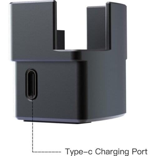 Aluminum Alloy Desktop Base With Type-c charging port Extended Screw Hole Adapter for dji Osmo Pocket camera Handheld gimbal