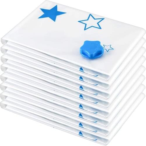 Durable Vacuum Storage Bags For Clothes Pillows Bedding Blanket More Space Save Compression Travel Hand Pump Seal Zipper