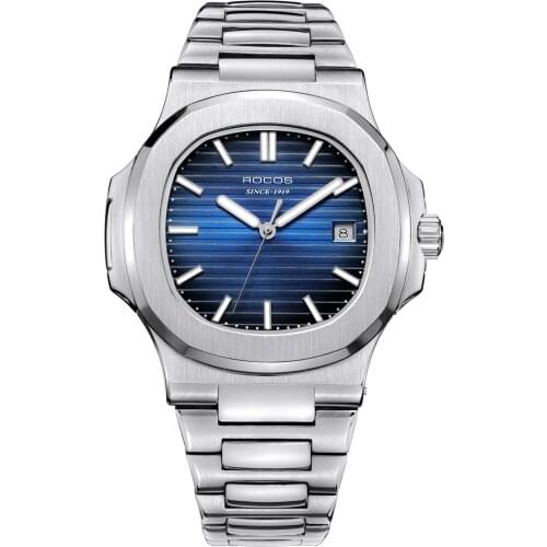 Luxury watch for men,mens automatic mechanical watches ROCOS man fashion dress wristwatch waterproof relogio masculino top brand