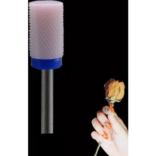 Pink Ceramic Nail Drill Bit - Large Barrel Bit M