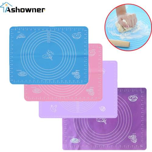 Silicone Non-Stick Kneading Mat Pastry Anti-Slip Mat Pastry Cake Baking Mat Kitchen Tool with Scale