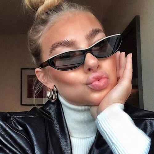 Retro Vintage Small Cat Eye Sunglasses Women 2020 Fashion Brand Rimless Sunglasses Ladies Shades Glasses UV400