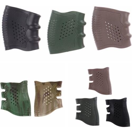 Tactical Rubber Pistol Grip Glove Jungle Desert Camouflage Non-slip Sleeve Anti-Slip Protect Cover Airsoft Hunting Accessories