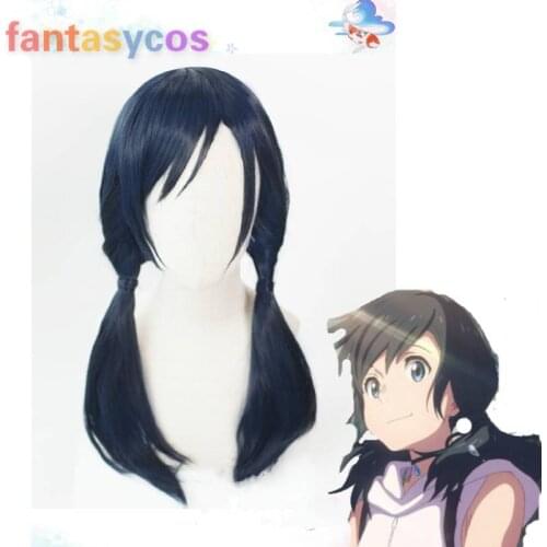 Tenkinoko Amano Hina Weathering with You Cosplay Party Long Hair Wig for Women Halloween Prop+ Free Wig Cap