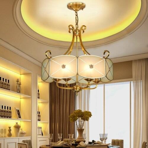 Three Luo European style restaurant bar Pendant Lights desk lamp copper lamp style simple bedroom study lamp LU623 ZL71