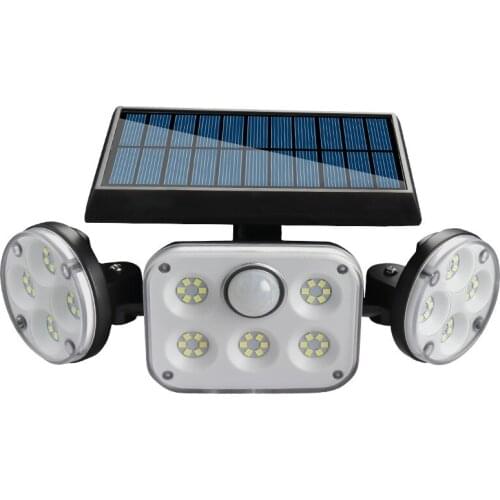 Three Head Outdoor Solar Lights Motion Sensor Light Emergency Led Solar Lamp Outdoor Life Waterproof Spotlight Flood Light Led