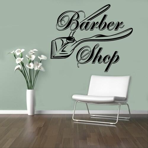 Barber Shop Window Wall Decal Hairdressing Salon Vinyl Wall Sticker Hairstyles Design for Barber Shop Interior Decor Mural X822
