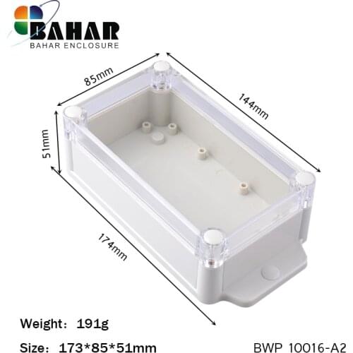 Waterproof junction box diy electronic project case design wall mounting plastic enclosure seal wire connectors box 173*85*51mm