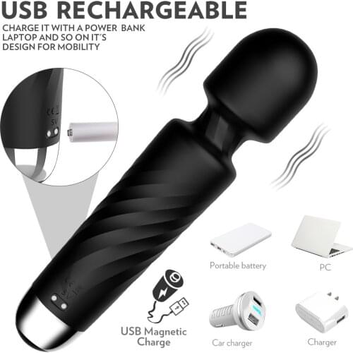 Magic AV Wand Vibrators for Women Powerful Masturbation Stick Female G Spot Full Body Massager Clit Nipple Stimulator Sex Toys