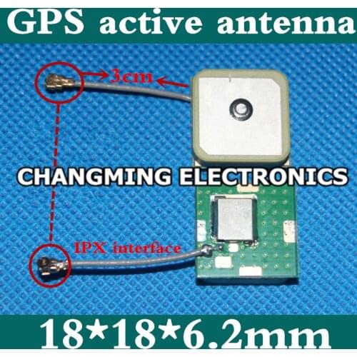 Built-in GPS active antenna Ceramic antenna IPX interface 18*18*6.2mm DM1575C2NO (working 100% Free Shipping)10PCS