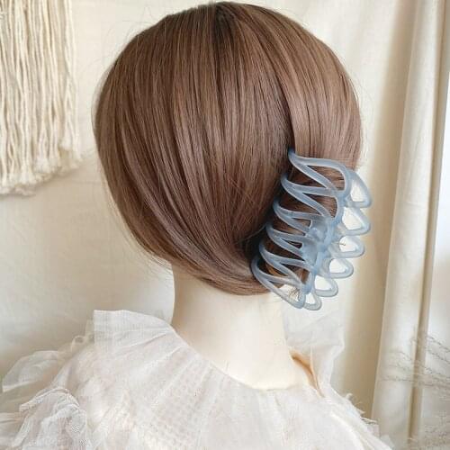 Sweet Clear Acetate Hair Clip for Women Girls Hair Claw Chic Barrettes Crab Hairpins Styling Claw Clips Fashion Hair Accessories