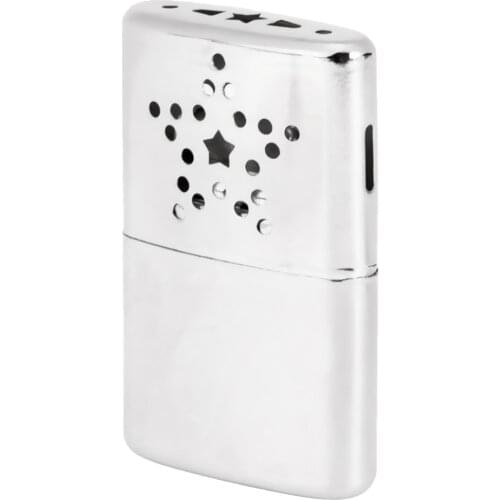 1pc Stainless Steel Reusable Pocket Heater Refillable Hand Warmer Outdoor Fishing Camping Kerosene Handwarmer with Pouch