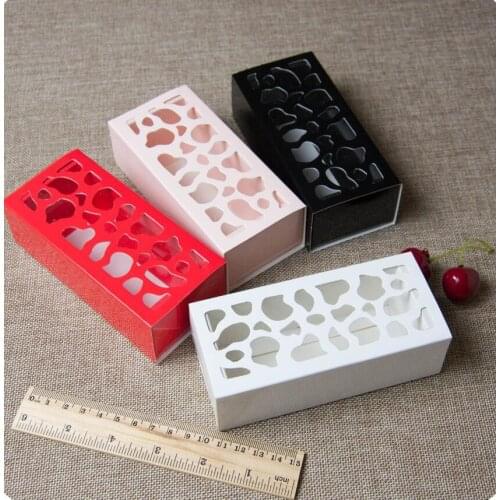13*6*4cm Window Macaron boxe,Small Macaron packaging paper box,small drawer Christmas gift box
