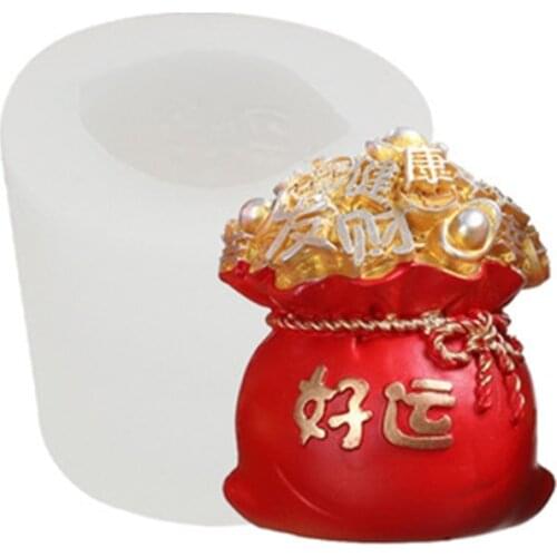 3D New Year Silicone Candle Mold Homemade Soap Making Chocolate Mousse Cake Plaster Mould DIY