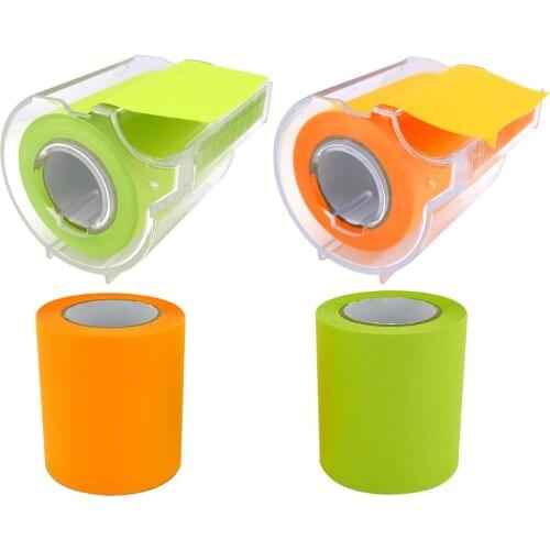 4A Roll Sticky Notes,Full Adhesive,Width x Length 2 x 315 Inches,Neon Green and Orange,Self-Stick Notes,4A PSS 9-1 NGNOx2