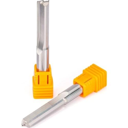 5pcs Milling Cutter 8mm Shank 32mm CEL Two Flutes Straight Router Bits for Wood CNC Straight Engraving Cutters End Mill Tools