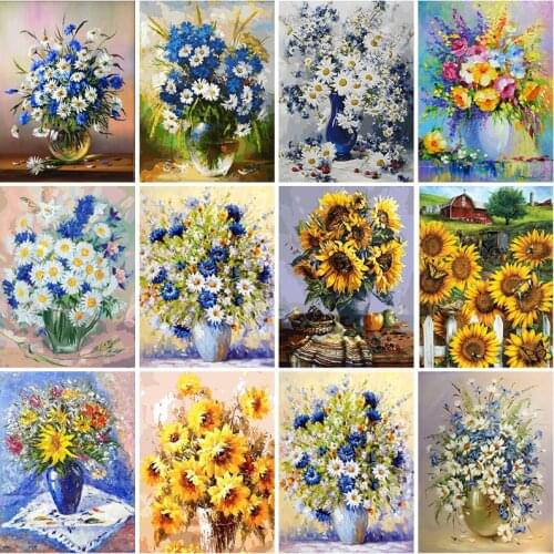 DIY 5D Diamond Painting Flower Bottle Diamond Embroidery Cross Stitch Animal Full Round Drill Manual Manual Art Gift Home Decor